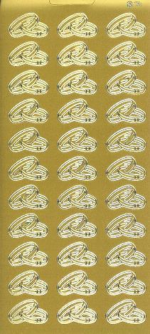 Konturensticker gold, Eheringe ( II )
